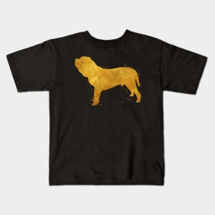 Neapolitan mastiff dog golden art Kids T-Shirt